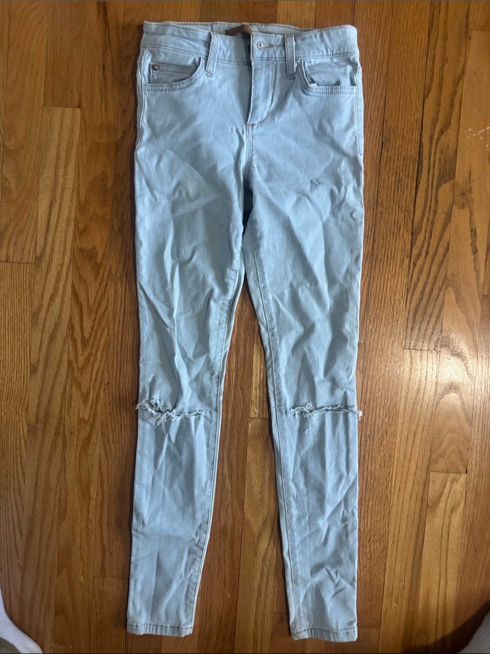 Joe's Jeans Light Blue Skinny Jeans with Knee Rips